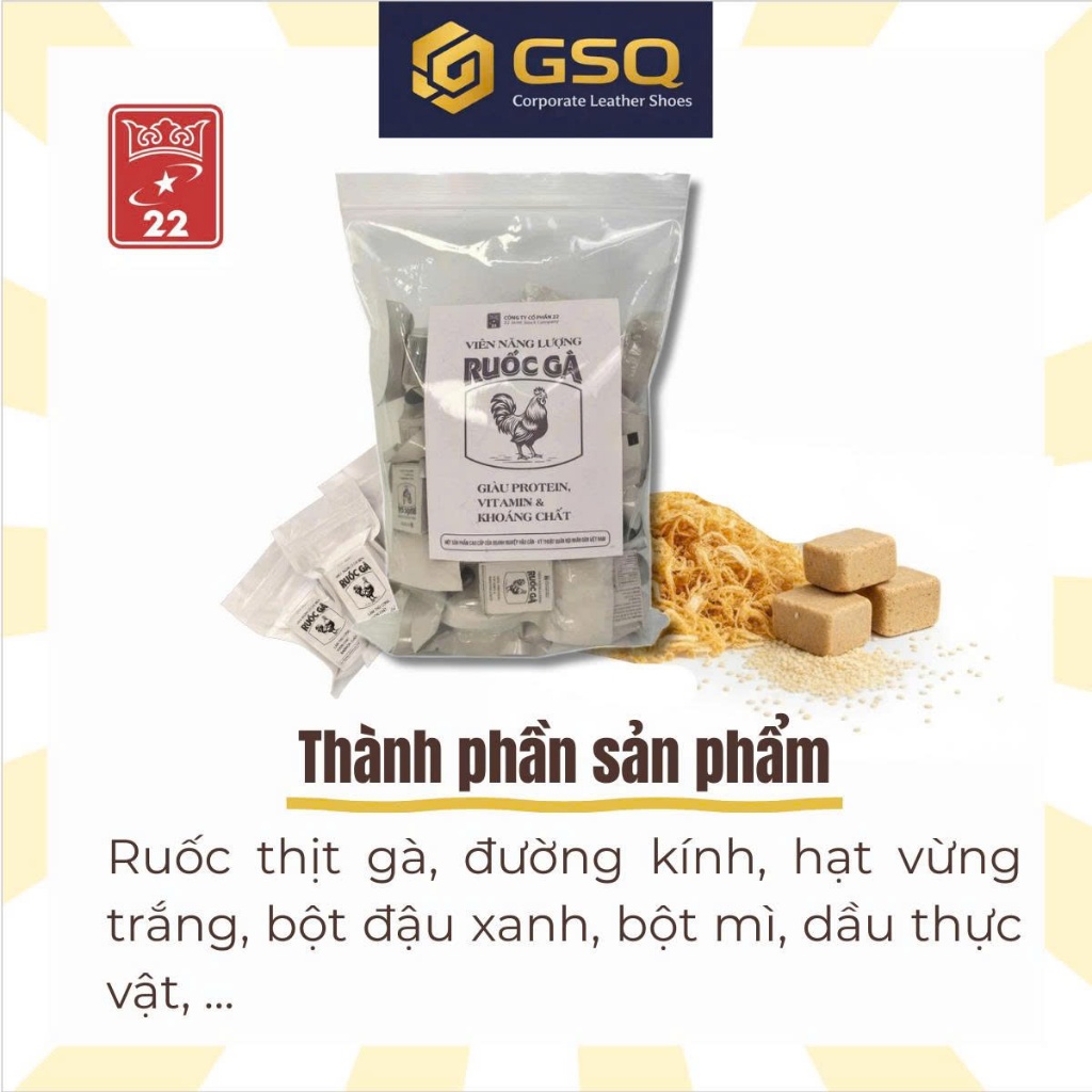 Viên Năng Lượng Ruốc Gà Giàu Protein, Vitamin & Khoáng Chất