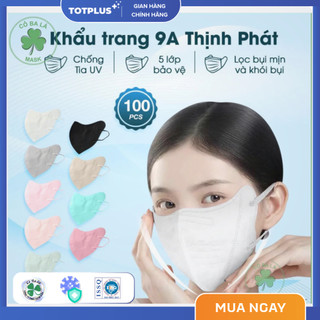 100 Chiếc Khẩu Trang 9A Thịnh Phát – 5 Lớp Chống Nắng, Kháng Khuẩn,Che Toàn Mặt, Quai Đeo Êm Tai