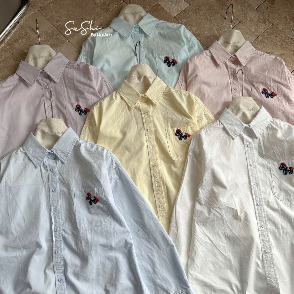 [𝑯𝒂 𝑨𝒏𝒉] Áo Sơ Mi Túi Tang Ngựa QCL1