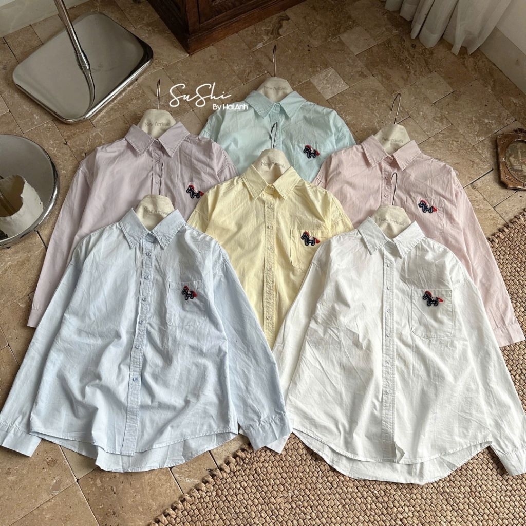 [𝑯𝒂 𝑨𝒏𝒉] Áo Sơ Mi Túi Tang Ngựa QCL1