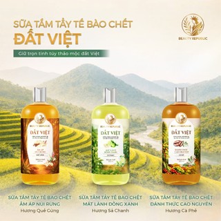 [MUA 1 TẶNG 1] Sữa tắm tẩy tế bào chết Việt giảm nhờn & mụn lưng với BHA Beauty Republic Ấm Áp Núi Rừng 500ml