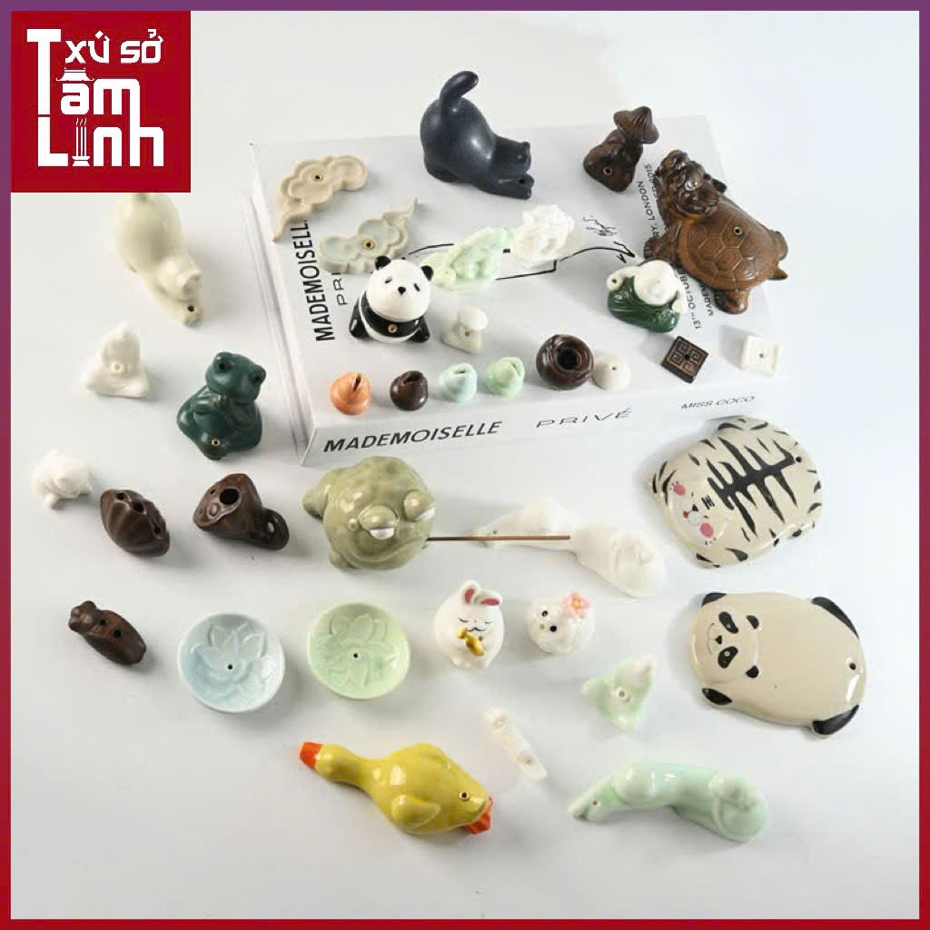 Đế Cắm Nhang Gốm Sứ Mini Kiểu Nhật Cao Cấp Phụ Kiện Cho Thiền Định, Trà Đạo, Decor Góc Làm Việc