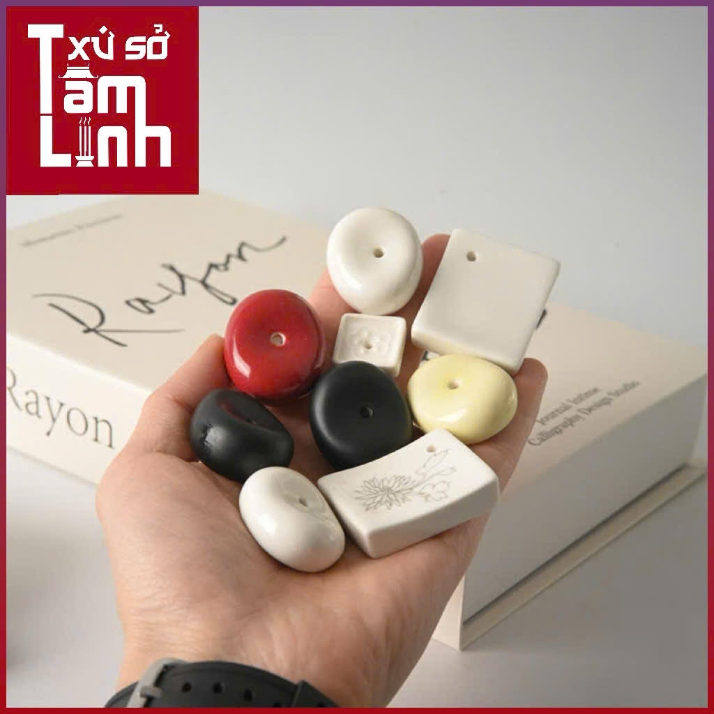 Đế Cắm Nhang Gốm Sứ Mini Kiểu Nhật Cao Cấp Phụ Kiện Cho Thiền Định, Trà Đạo, Decor Góc Làm Việc