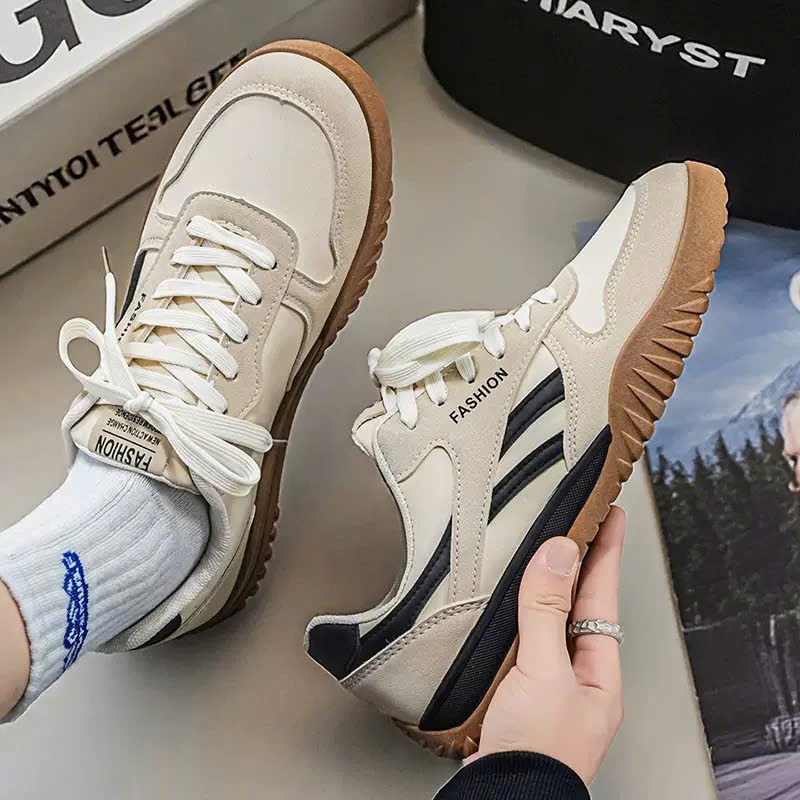 Giày Sneaker Nam Chất liệu da PU Phối Da lộn 2026 mới Thiết kế Basic ...