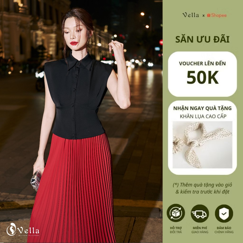 Áo peplum đen che bụng tôn dáng – đồ dự tiệc sang trọng nữ Vella VA24116