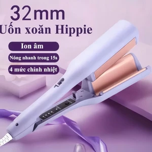 Máy Uốn Tóc Xoăn Tạo Sóng Nước 32mm Chất Liệu Hợp Kim Nhôm Anot Cao Cấp 2 Trục Máy Làm Xoăn Tóc.