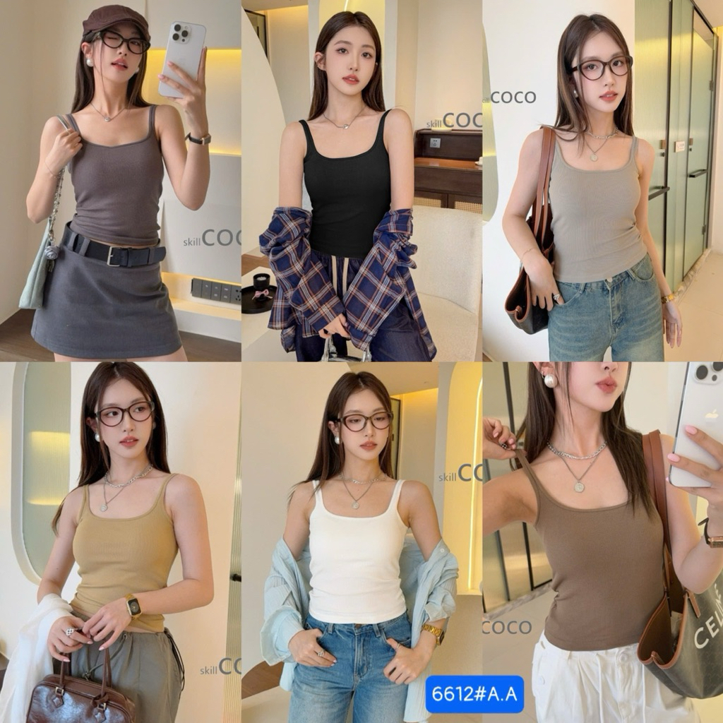 Áo ba lỗ 6612# ôm body full túi và móc.hàng QC
