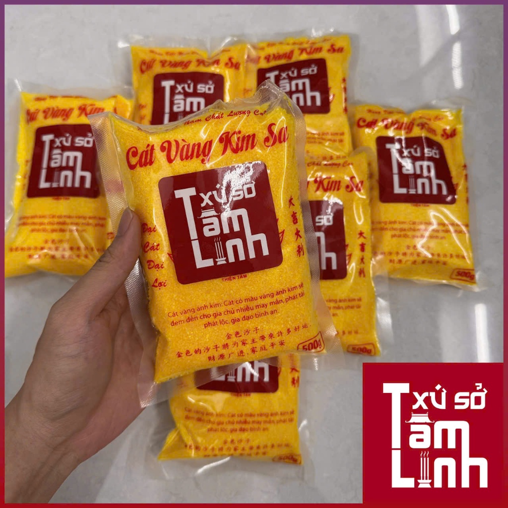CÁT VÀNG KIM SA ĐỂ LƯ HƯƠNG HÀNG LOẠI 1 KHÔNG LEM, KHÔNG RA MÀU BỊCH 500G CẦU TÀI LỘC ĐẠI CÁT