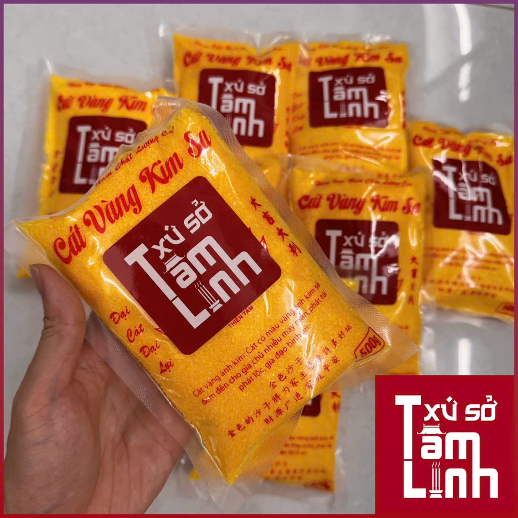 CÁT VÀNG KIM SA ĐỂ LƯ HƯƠNG HÀNG LOẠI 1 KHÔNG LEM, KHÔNG RA MÀU BỊCH 500G CẦU TÀI LỘC ĐẠI CÁT