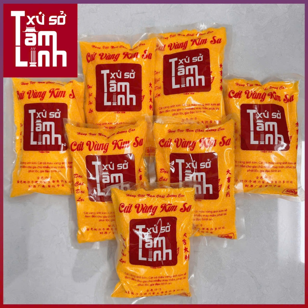 CÁT VÀNG KIM SA ĐỂ LƯ HƯƠNG HÀNG LOẠI 1 KHÔNG LEM, KHÔNG RA MÀU BỊCH 500G CẦU TÀI LỘC ĐẠI CÁT