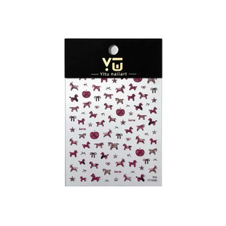 Sticker ngựa hồng tết 5d - sticker dán móng mã YT7696