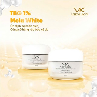 Kem Dưỡng Trắng Da Venuko Probio White Pure Cream+ – Sáng Khỏe, Căng Bóng, Phục Hồi Da- Có hộp mini