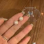 Khuyên tai NU300 viền đá phối ngọc trai nhân tạo cực sang
