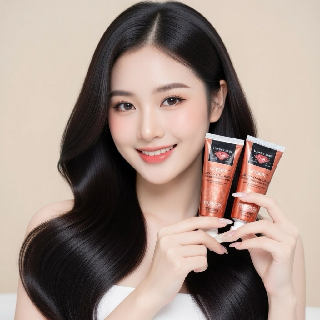 Combo 5 Set Dầu gội xả Passion Luxury Ungex Biotin Collagen phục hồi mềm mượt giảm gãy rụng, hương nước hoa