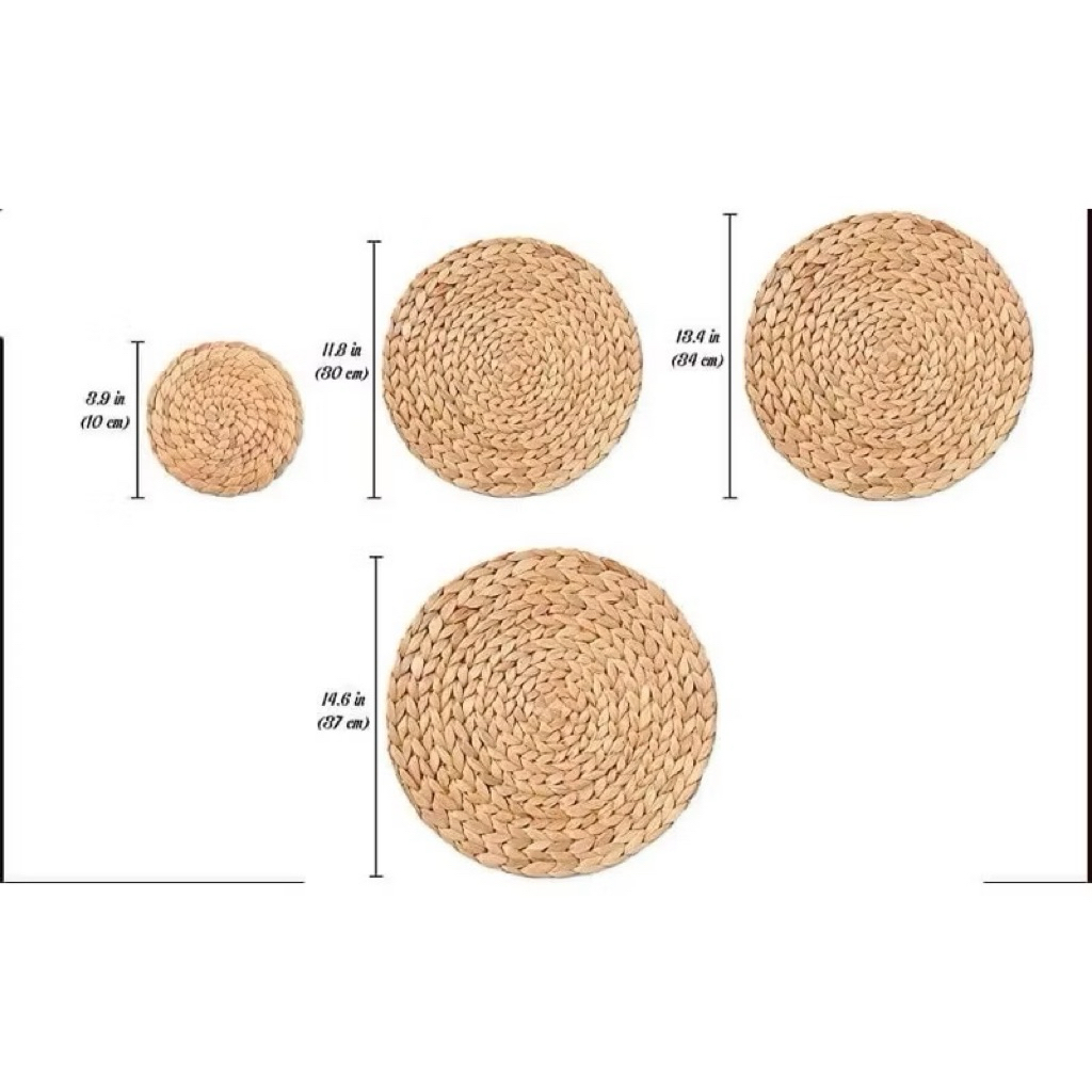 Đĩa lục bình,đĩa cói⚡ GIÁ CỰC SỐC ⚡ Thảm lót đĩa, treo tường, decor trang trí đa dạng nhiều size