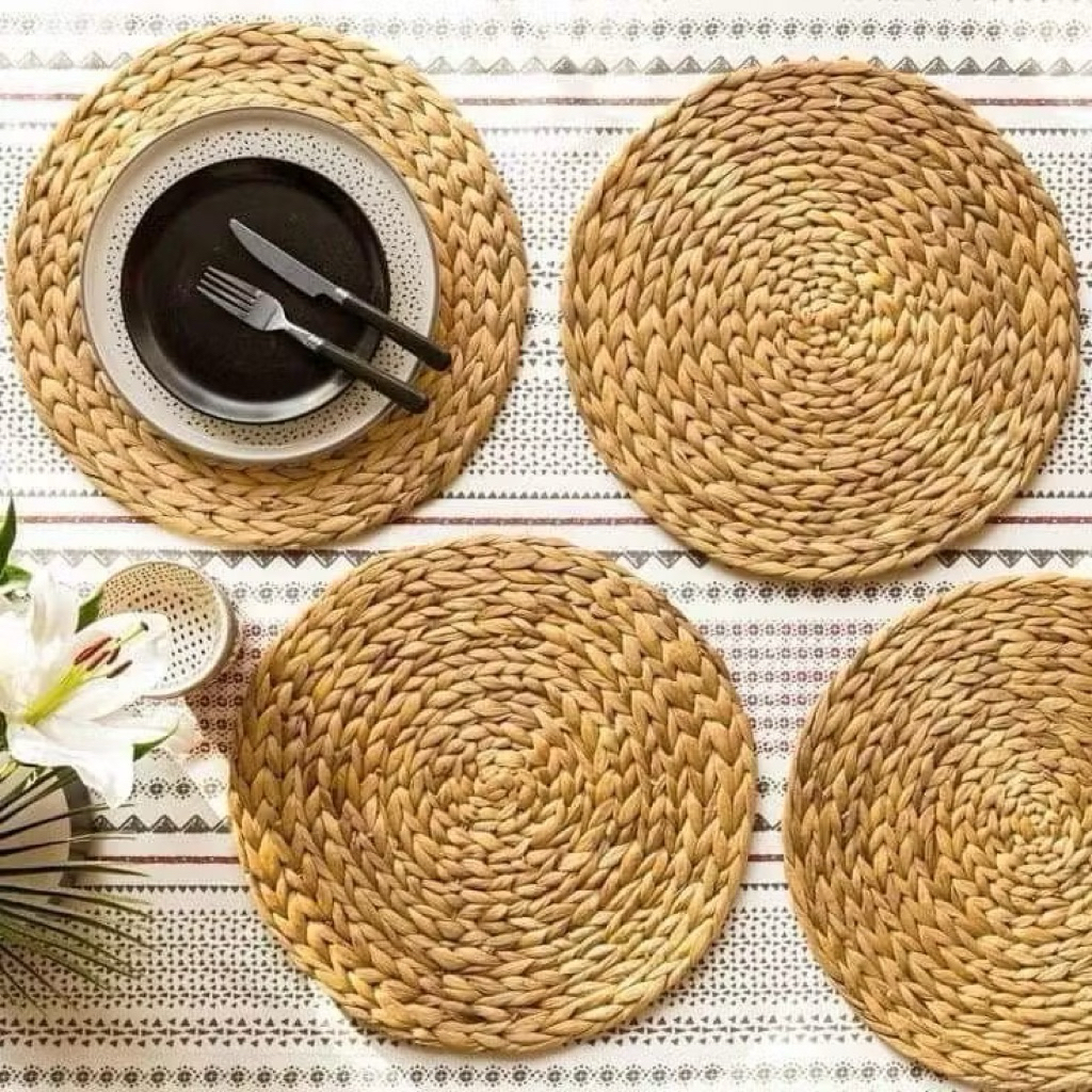 Đĩa lục bình,đĩa cói⚡ GIÁ CỰC SỐC ⚡ Thảm lót đĩa, treo tường, decor trang trí đa dạng nhiều size