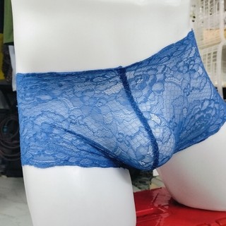 Q309 - Quần boxer ren xanh dương for men
