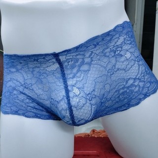 Q309 - Quần boxer ren xanh dương for men