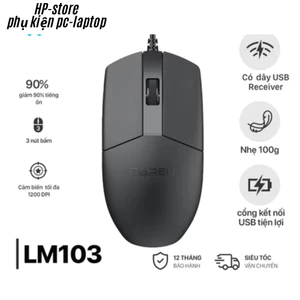 Chuột Máy Tính Có Dây DareU LM103 - Dành Cho Văn Phòng Kết nối USB, Giá Rẻ Hàng Chính Hãng - BH 24T