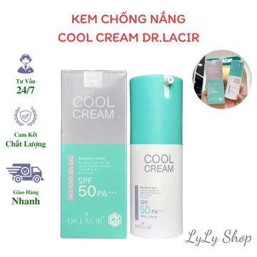 Kem chống nắng Dr. Lacir Cool Cream, Kem chống nắng vật lí, dưỡng trắng da, giúp da căng bóng, mịn màng Lylyshop 50g