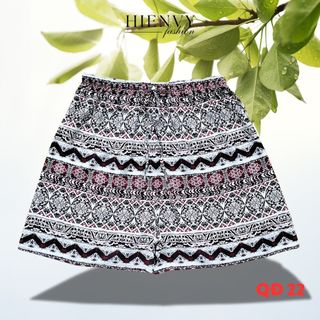 Combo 2 quần đùi thổ cẩm, vải lanh mát mẻ , quần đi biển, BIGSIZE, UNISEX