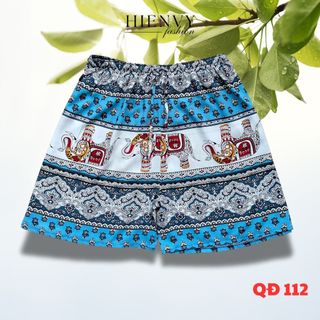 Combo 2 quần đùi thổ cẩm, vải lanh mát mẻ , quần đi biển, BIGSIZE, UNISEX