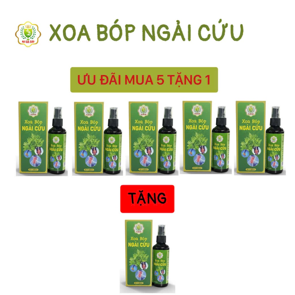 [Combo mua 5 tặng 1] Xoa bóp ngải cứu - dầu xoa bóp giảm đau nhức xương khớp tê bì tay chân