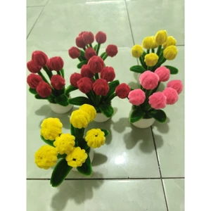 Châu hoa tulip mini trang trí
