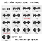 Bộ tạ đa năng LYSIN 80kg xoay tay cầm điều chỉnh, tập gym tại nhà, chính hãng,nhỏ gọn phiên bản 2026 — ảnh 5