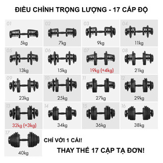Bộ tạ đa năng LYSIN 80kg xoay tay cầm điều chỉnh, tập gym tại nhà, chính hãng,nhỏ gọn phiên bản 2026