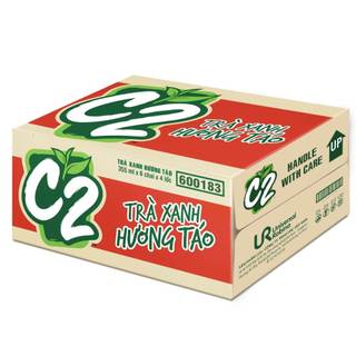Thùng 24 chai trà xanh C2 hương táo 355ml