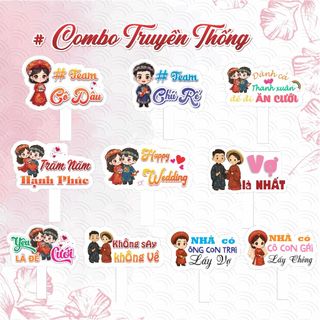 Combo 10 Hashtag Cầm Tay Đám Cưới