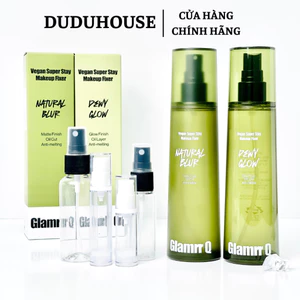 Xịt Khóa Nền Glamrr Q Vegan Super Makeup Fixer Cố Định Trang Điểm Thuần Chay Cho Da Nhạy Cảm Mẫu Thử Duduhouse