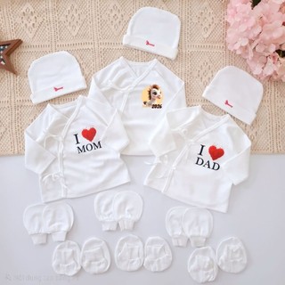 Combo xịn xò 3 áo cột dây Bunny kèm 3 set mũ vớ tất cho bé 3-5kg