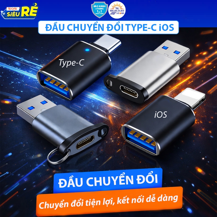 Đầu chuyển Đổi USB Ra Type C - OTG Sang USB Để Kết Nối Chuột Bàn Phím ...