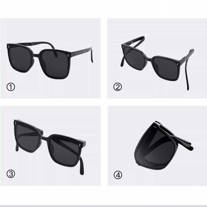 Kính Râm Gọng Vuông INNI Gấp Gọn Tiện Lợi, Kính Mát Nam Nữ Chống Tia UV Phong Cách Hiện Đại 77186