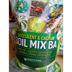 ĐẤT TRỒNG SEN ĐÁ - XƯƠNG RỒNG SOIL MIX BA túi 15DM3 – Tiện dụng, phù hơp với mọi loại cây mọng nước