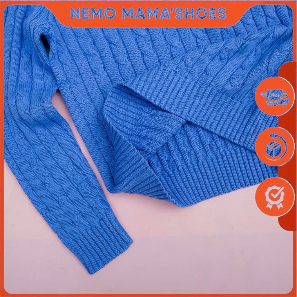 ÁO LEN THỪNG TAY DÀI CỔ TRÒN XANH NĂNG ĐỘNG (260202068)