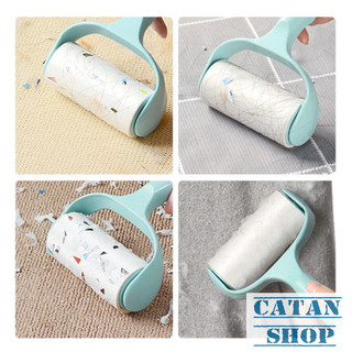 Lăn Bụi Quần Áo 10cm Dụng Cụ Cầm Tay Lăn Sạch Bụi Bẩn Giường Nệm Sofa Ghế Da Nội Thất Ô Tô Tiện Lợi, Cây Lăn Bụi 20 Tờ