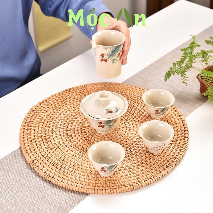 Lót Nồi Bằng Mây Tre Đan Mộc An Trang Trí Nhà Bếp