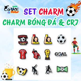 Charm bóng đá - Charm CR7- Charm gắn dép đá bóng siêu hot