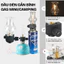 Đèn camping gắn bình gas mini cho cắm trại dã ngoại chóa thủy tinh có thể điều chỉnh ngọn lử