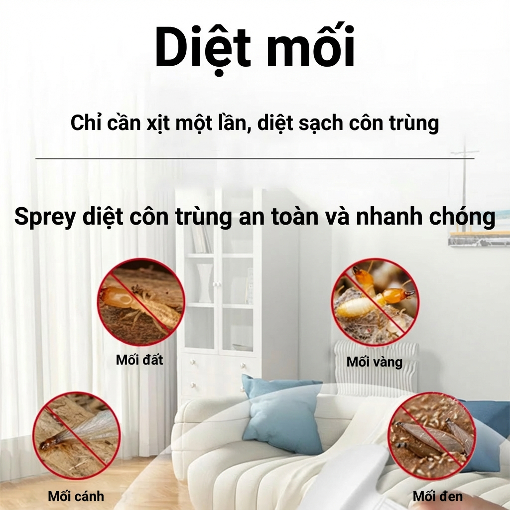 🐜 Chỉ cần xịt là tiêu diệt cả ổ! 🐜 Thuốc diệt mối 510ml thuốc xịt mối thuốc diệt kiến Công nghệ diệt kiến hiệu quả cao