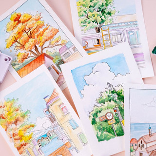 [Tặng Bút] Giấy Vẽ Màu Nước GLOBAL ART 300gsm Vân Hot/ Cold A4 A5 A6, Giấy Vẽ Cao Cấp Cho Màu Nước, Gouache, Acrylic