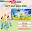 Bút Sáp Màu Nến Bọt Biển Cho Bé Deli - 16/24 Màu Tươi Đậm Ít Vụn An Toàn Với Trẻ Nhỏ Tô Màu Vẽ Tranh Mỹ Thuật