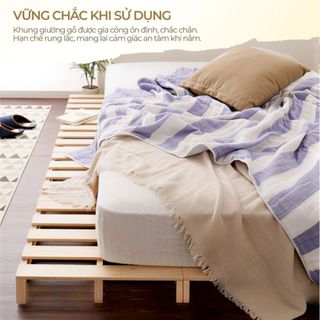 Giường Pallet Nhật Hàn 1m2x2m 1m6x2m 1m8x2m đủ kích thước, Giường Gỗ Thông Tự Nhiên Gấp Gọn Lắp Ráp tiện lợi, giá rẻ