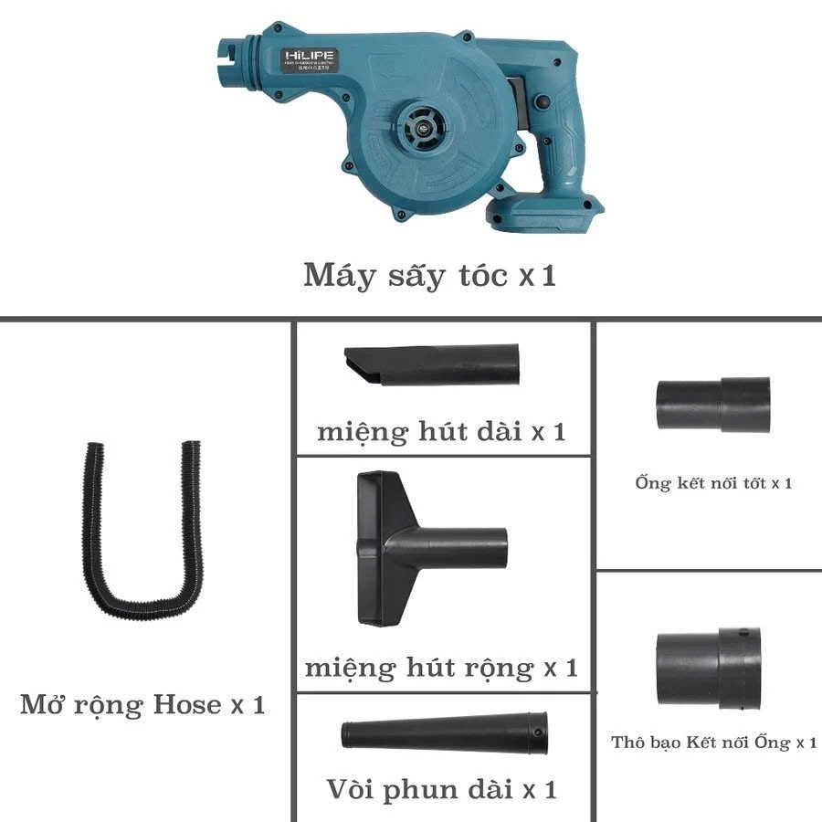 Máy Thổi Hút Bụi Cầm Tay Makita Động Cơ Lõi Đồng, Công Suất Lớn Thổi Hút Bụi Dọn Dẹp Nhà Cửa Nhanh