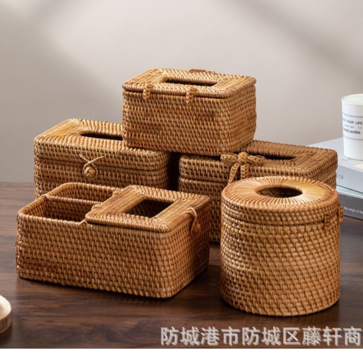 Hộp Đựng Giấy Ăn Decor, Mây Tre Đan Mộc An
