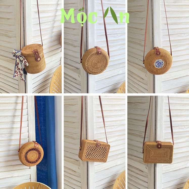 Túi Mây Tre Đan Đi Biển Đi Du Lịch Phong Cách Vintage Hot Trend