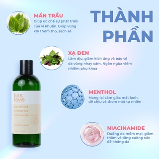 [TẶNG 1 BODYMIST ]DDVS trầu không, mần trầu Luislove giúp làm sạch nhẹ nhàng, cân bằng pH_320gr